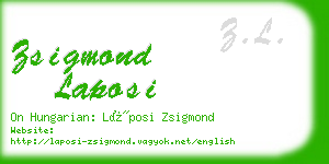 zsigmond laposi business card